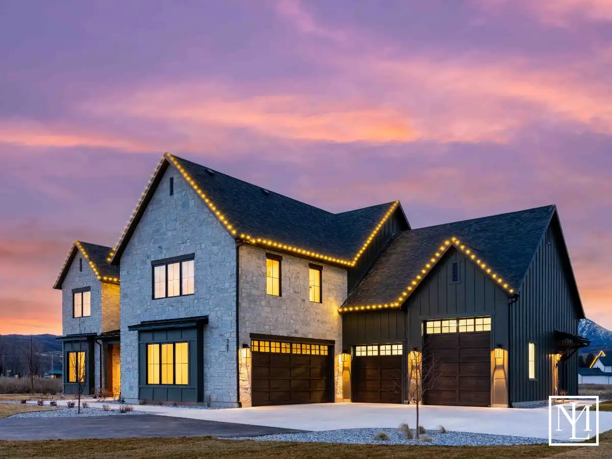387 S 7900 St. #13 Huntsville, Utah 84317 Home Exterior in Sage Community at Twilight