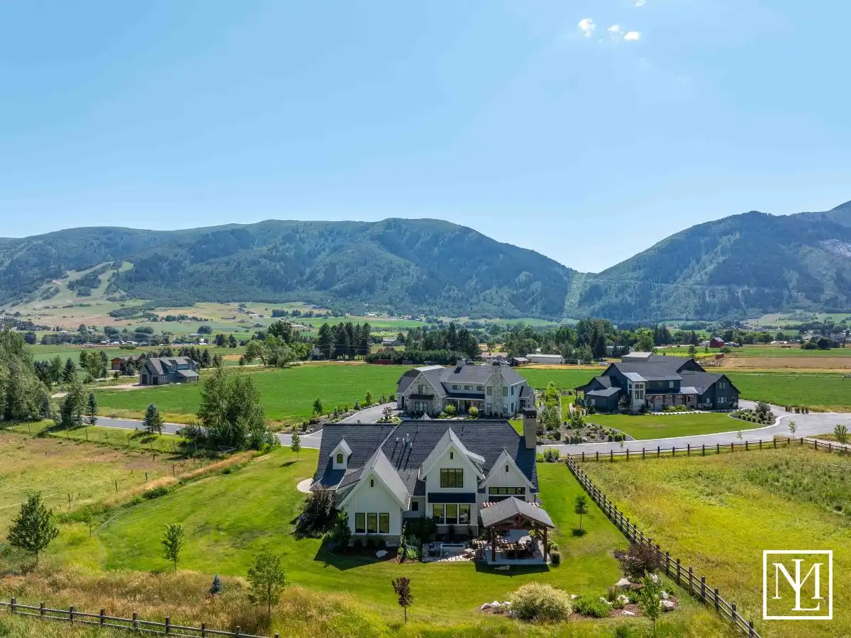 4168 N 3750 Eden, Utah Home Back Exterior Aerial View in Elk Ridge Estates