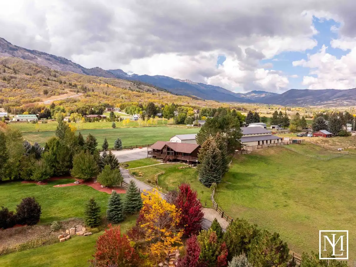 4691 N 3300 E Home Exterior Aerial View of Barn