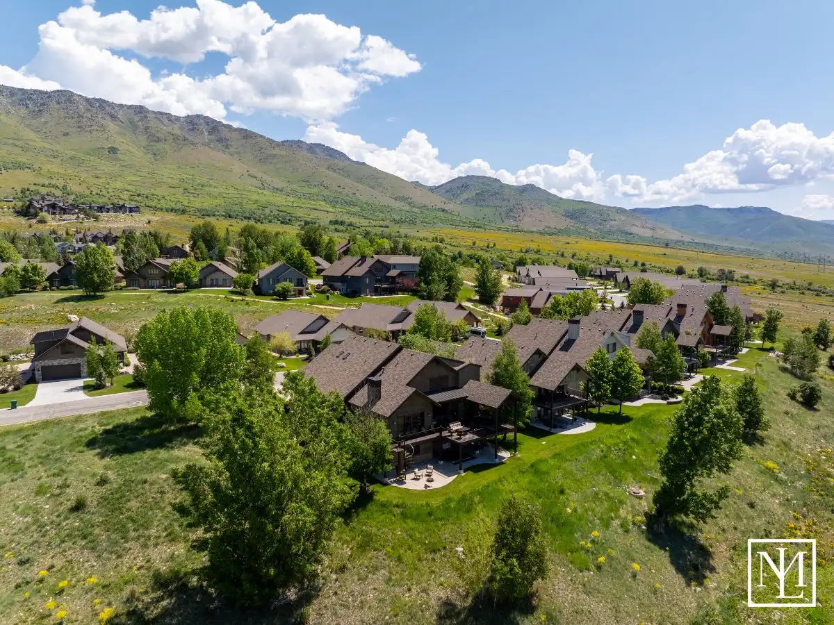 View of the Trappers Ridge community in Eden, UT, surrounded by Ogden Valley