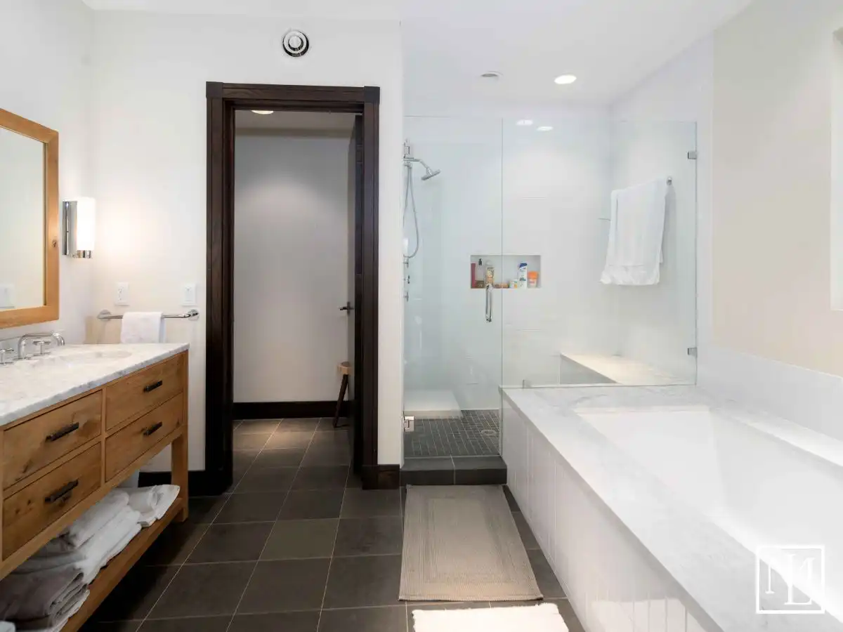 6762 E 6675 N Primary Bathroom Featuring Soaking Tub And Oversized Walk-in Shower