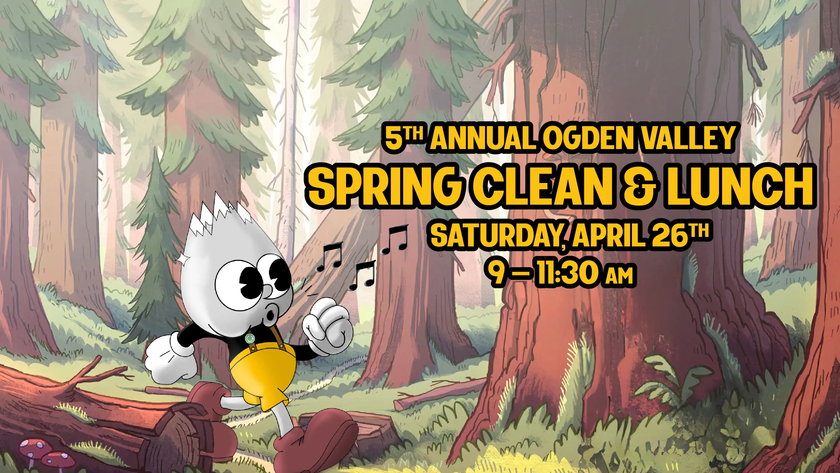 6th Annual Ogden Valley Spring Clean & Lunch | Saturday, April 26 from 9 – 11:30 am.