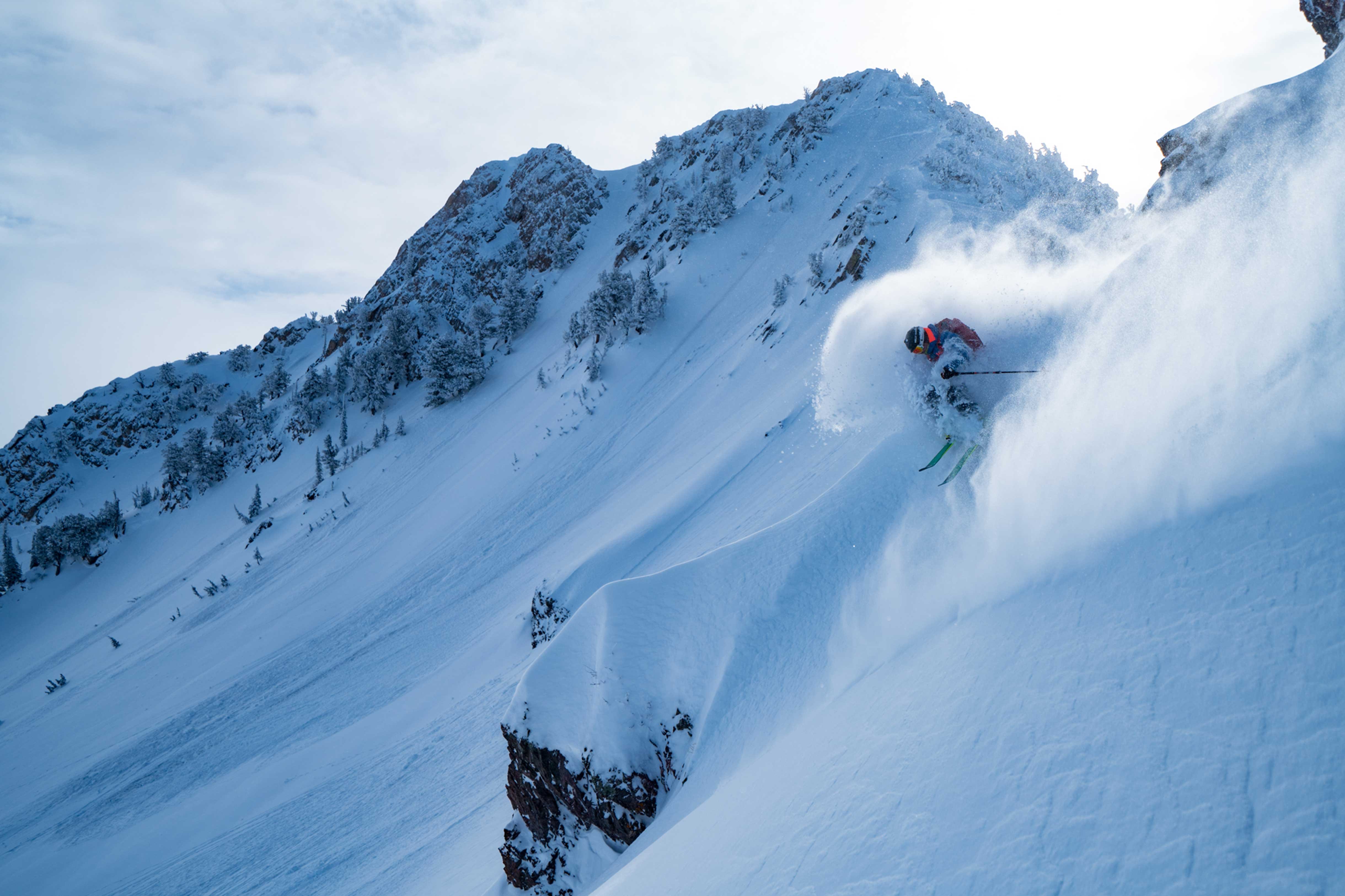 Ski town mountain landscape