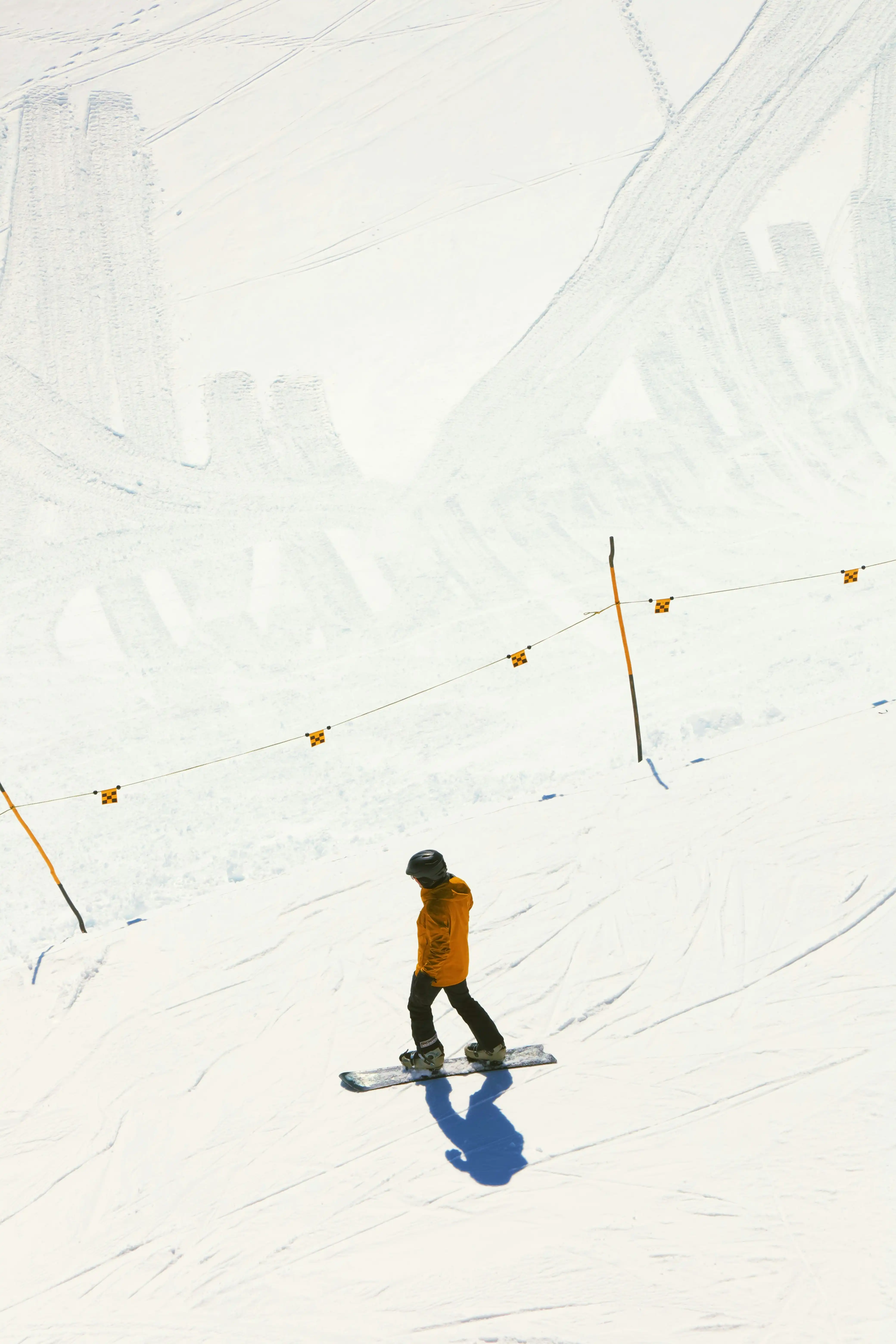 Snowboarder at Snowland in Fairview, Utah