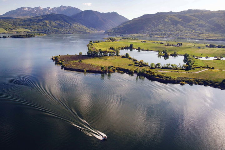 A boat passing 1248 N 6300 E Eden UT 84310.