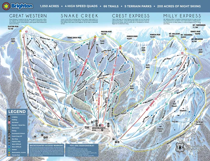 Brighton Winter Trail Map