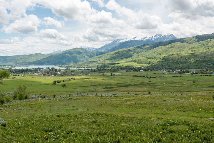 A Beautiful View of Snowbasin and Pineview Reservoir from Eagles Landing in Eden, Utah