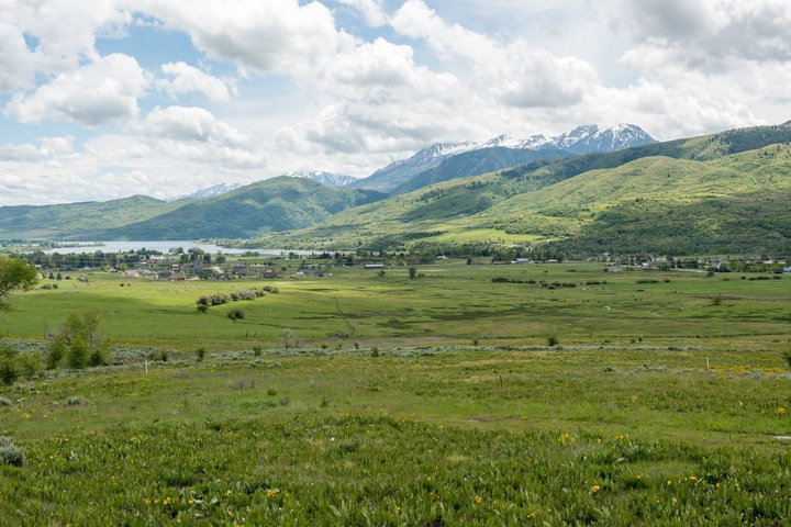 A Beautiful View of Snowbasin and Pineview Reservoir from Eagles Landing in Eden, Utah
