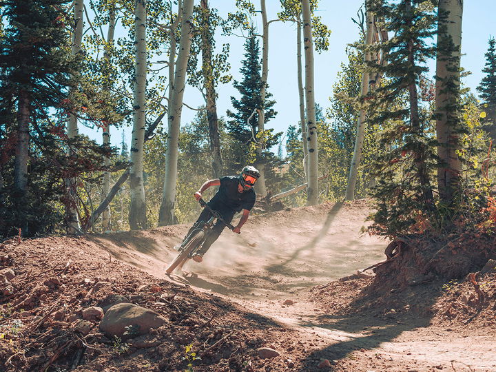 Mountain Biker at Powder Mountain by Jordan Williams