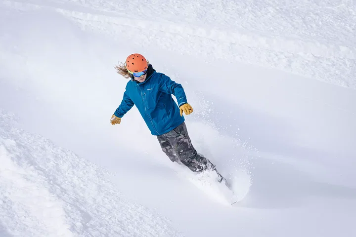 A Snowboarder at Nordic Valley