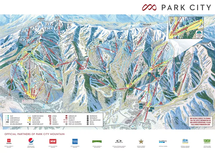 Park City Mountain Resort Winter Trail Map