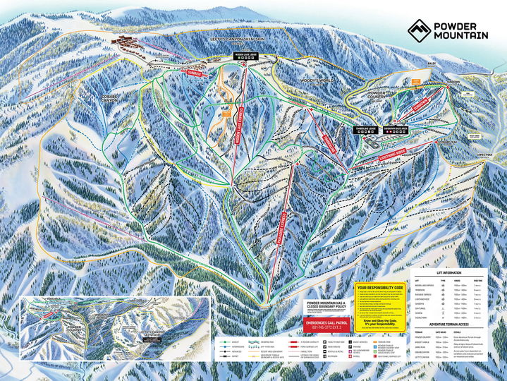 2024/2025 Powder Mountain Trail Map