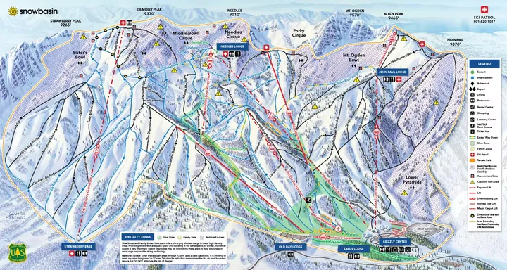 Snowbasin Winter Trail Map