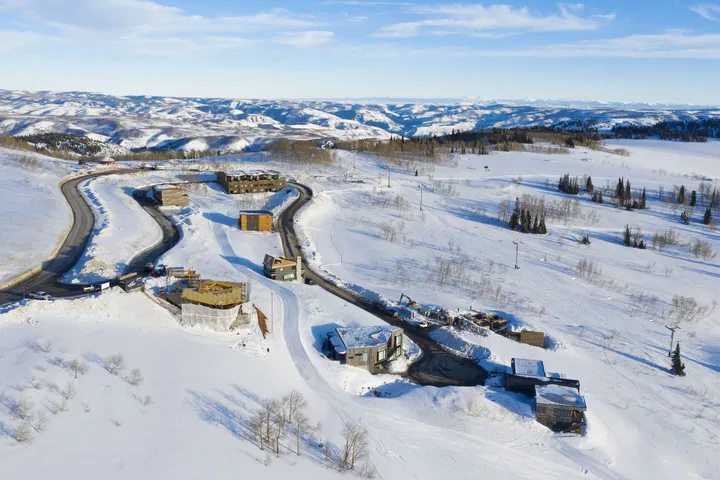 The village under construction at powder mountain.