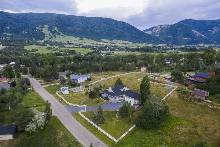 Aerial view of a home in the Eden Hills subdivision.