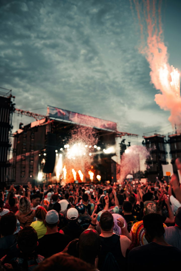 People at a music festival