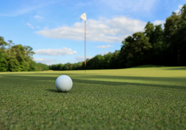 golf ball on a course